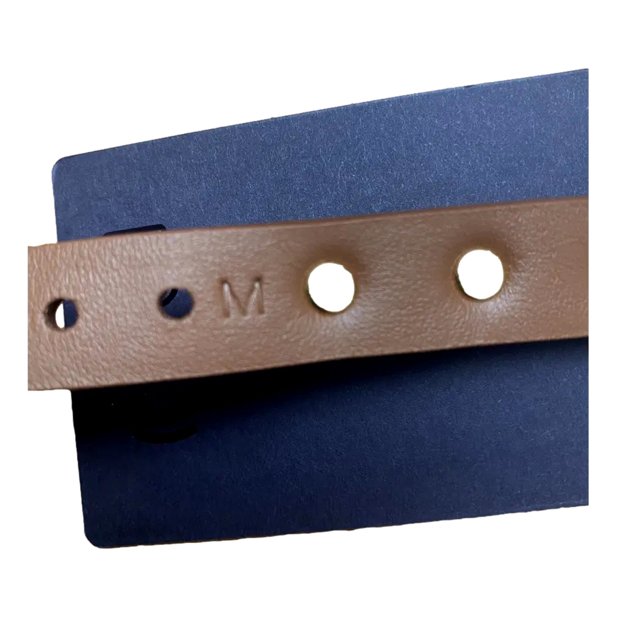 Prada Studded Brown Leather Bracelet Gold Tone Hardware