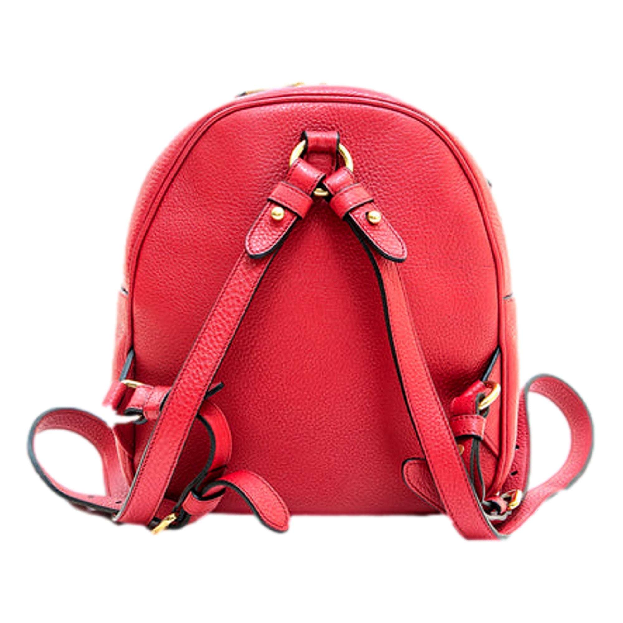 Prada Vitello Daino Red Leather Convertible Backpack
