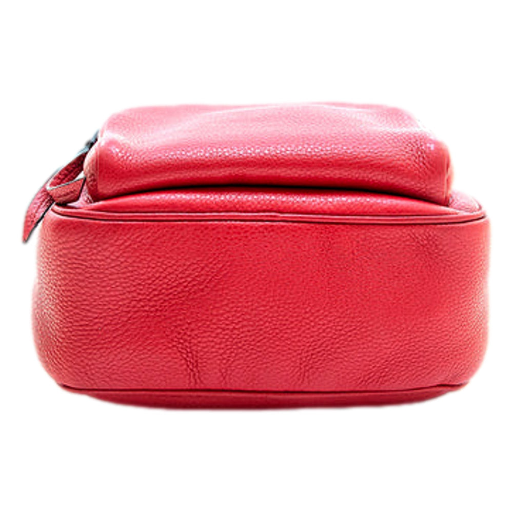 Prada Vitello Daino Red Leather Convertible Backpack