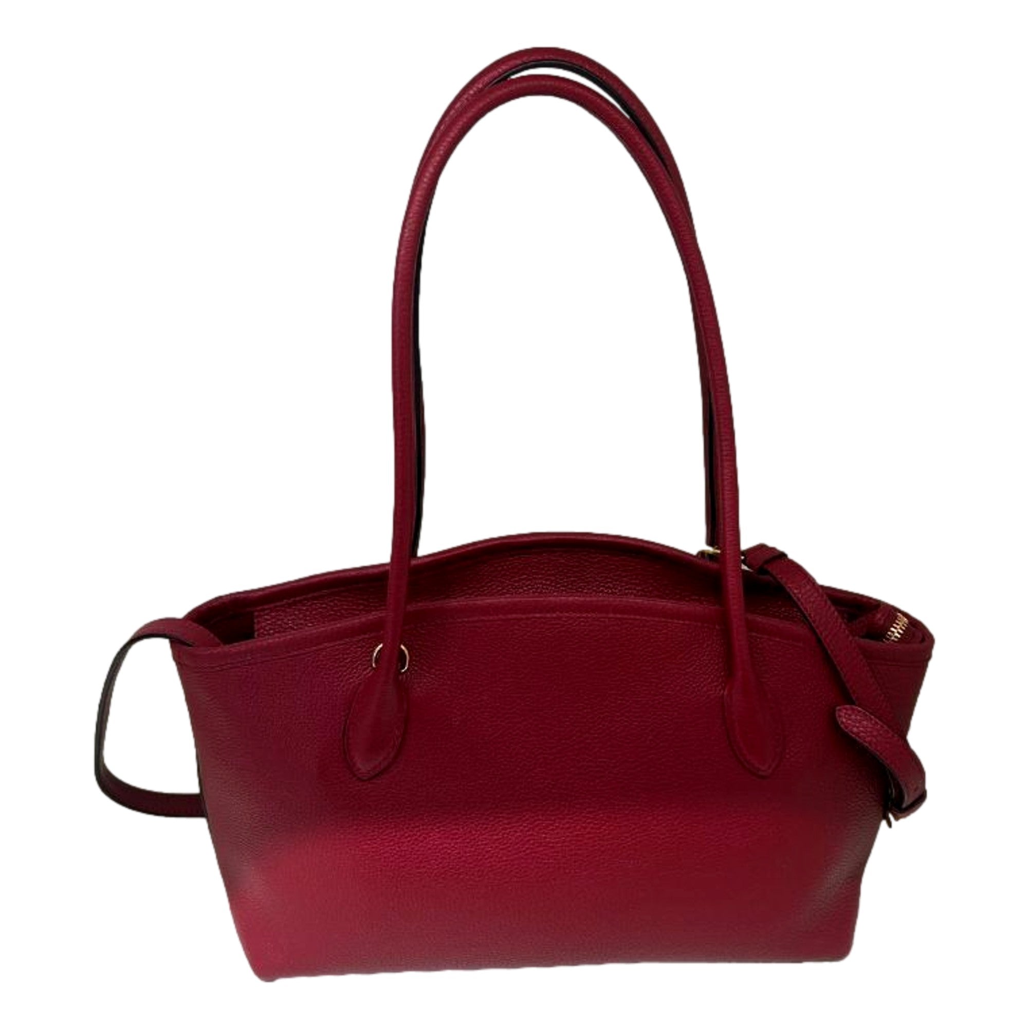 Prada Rubino Red Vitello Phenix Leather Top Handle Shoulder Bag
