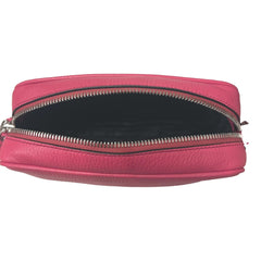 Prada Vitello Phenix Pink Leather Small Camera Crossbody Bag