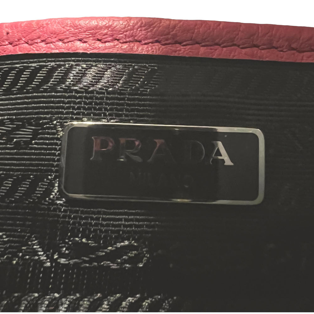 Prada Vitello Phenix Pink Leather Small Camera Crossbody Bag