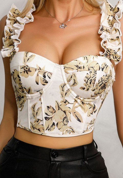 Stylish Floral Bustier Top