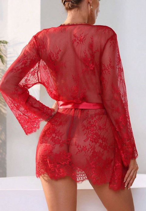 Lace Robe with G-string