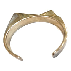 Saint Laurent 2 Pentes Oxidized Silver Cuff Bracelet