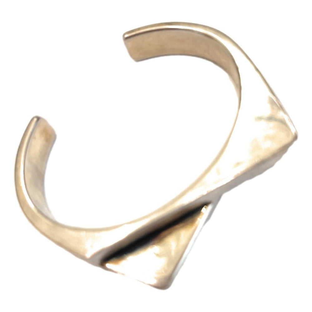 Saint Laurent 2 Pentes Oxidized Silver Cuff Bracelet