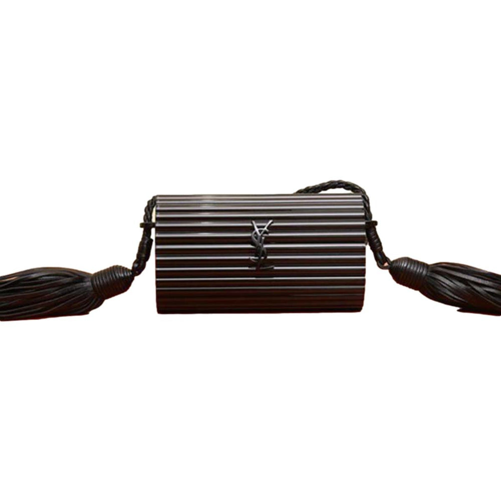 Saint Laurent Opium Plexiglass Minaudière Box Bag Black