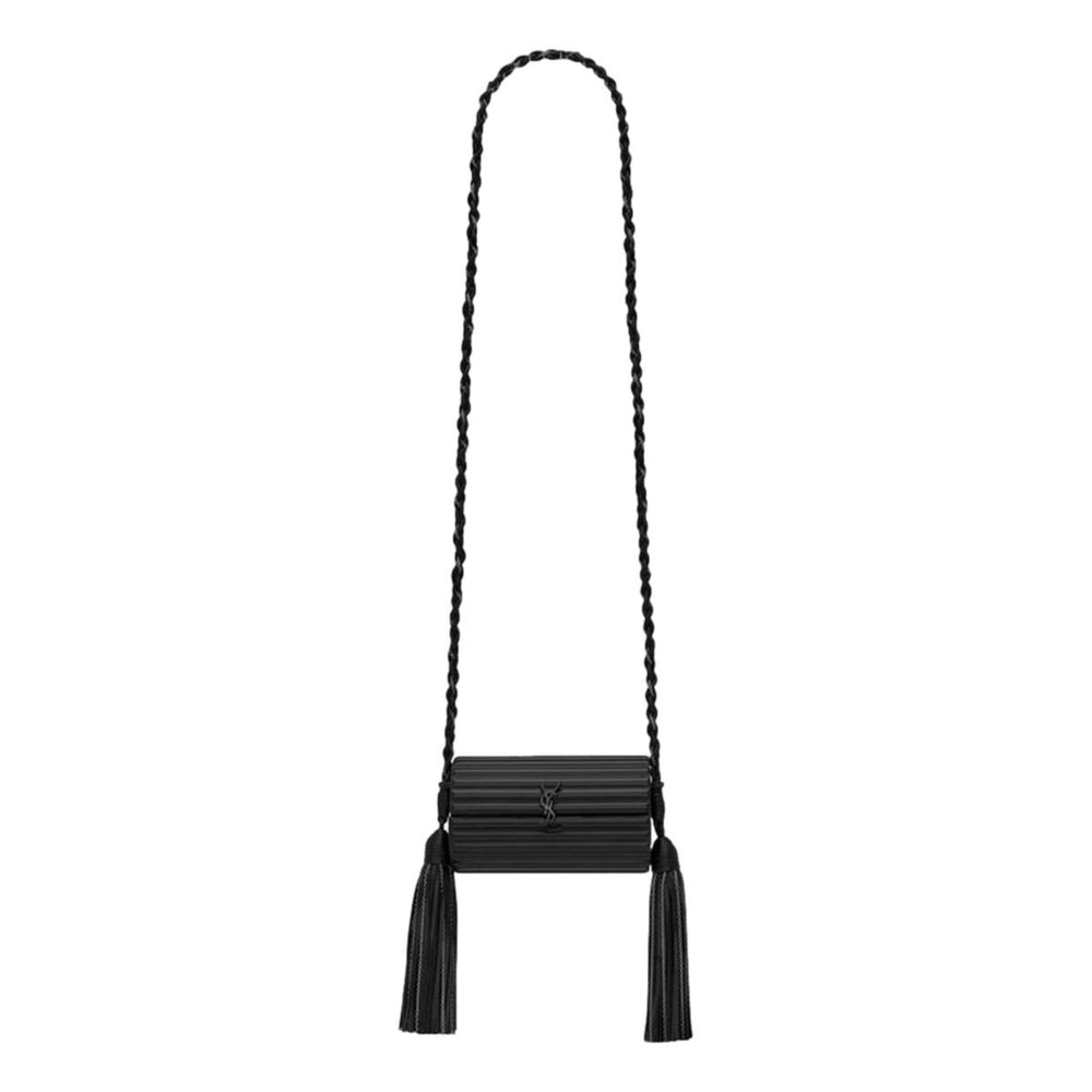 Saint Laurent Opium Plexiglass Minaudière Box Bag Black