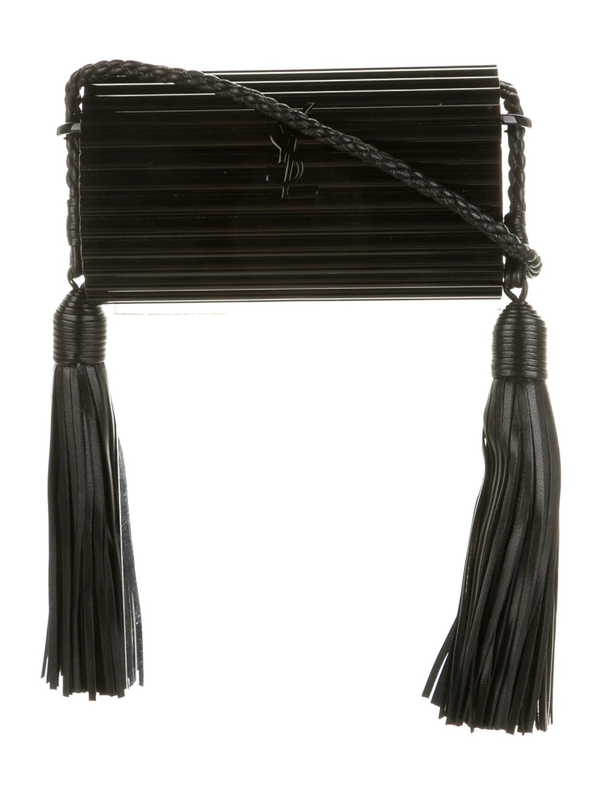 Saint Laurent Opium Plexiglass Minaudière Box Bag Black