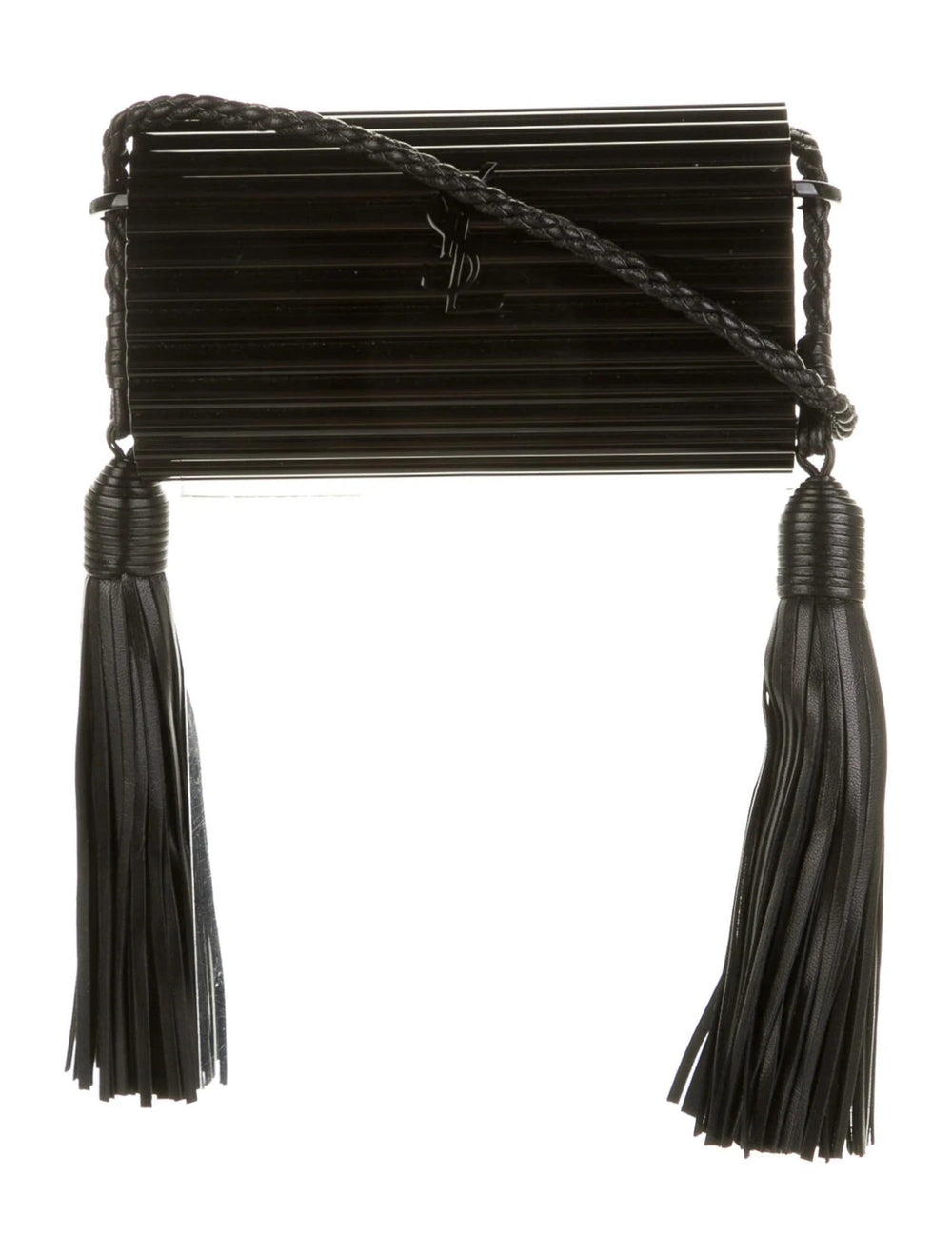 Saint Laurent Opium Plexiglass Minaudière Box Bag Black