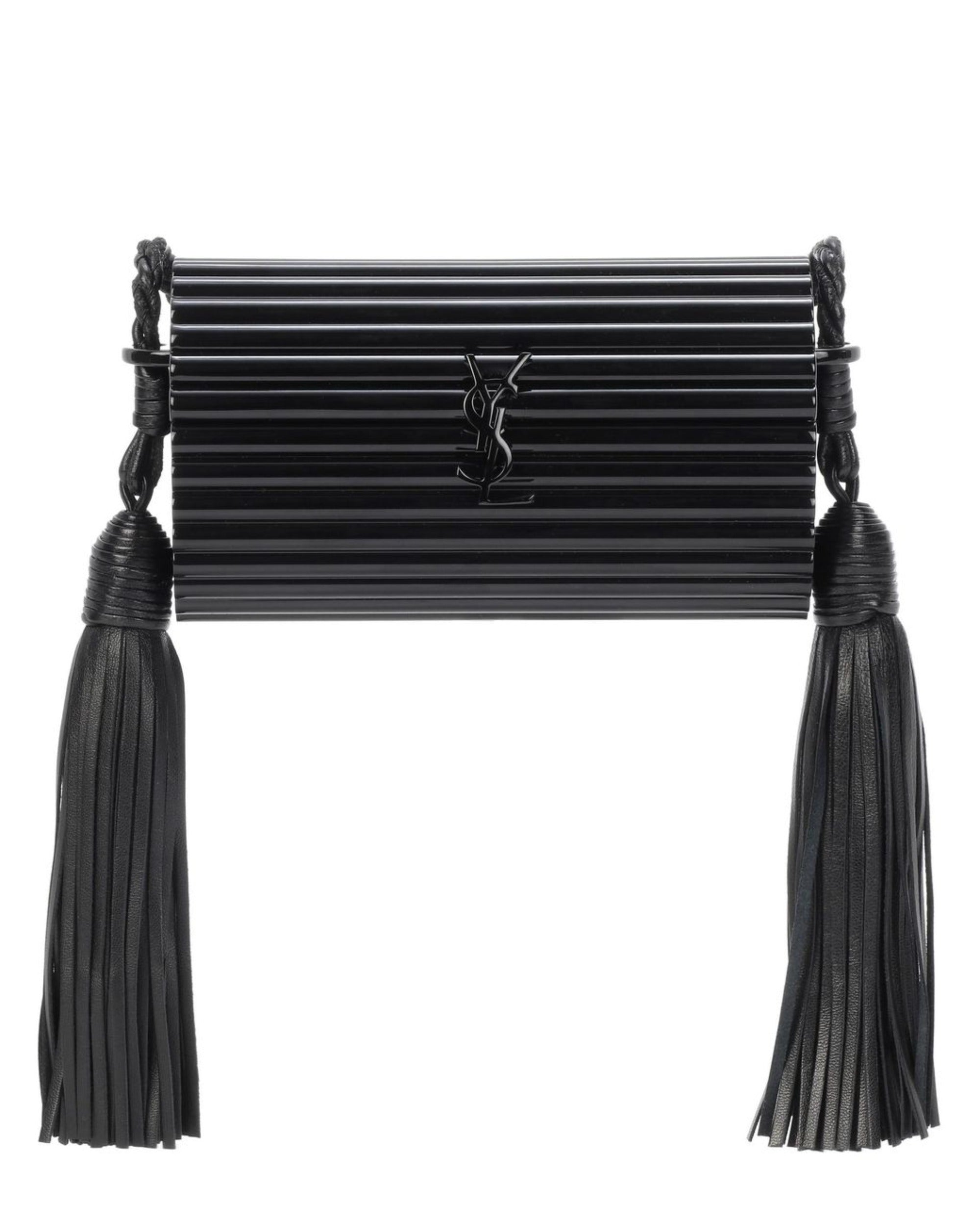 Saint Laurent Opium Plexiglass Minaudière Box Bag Black