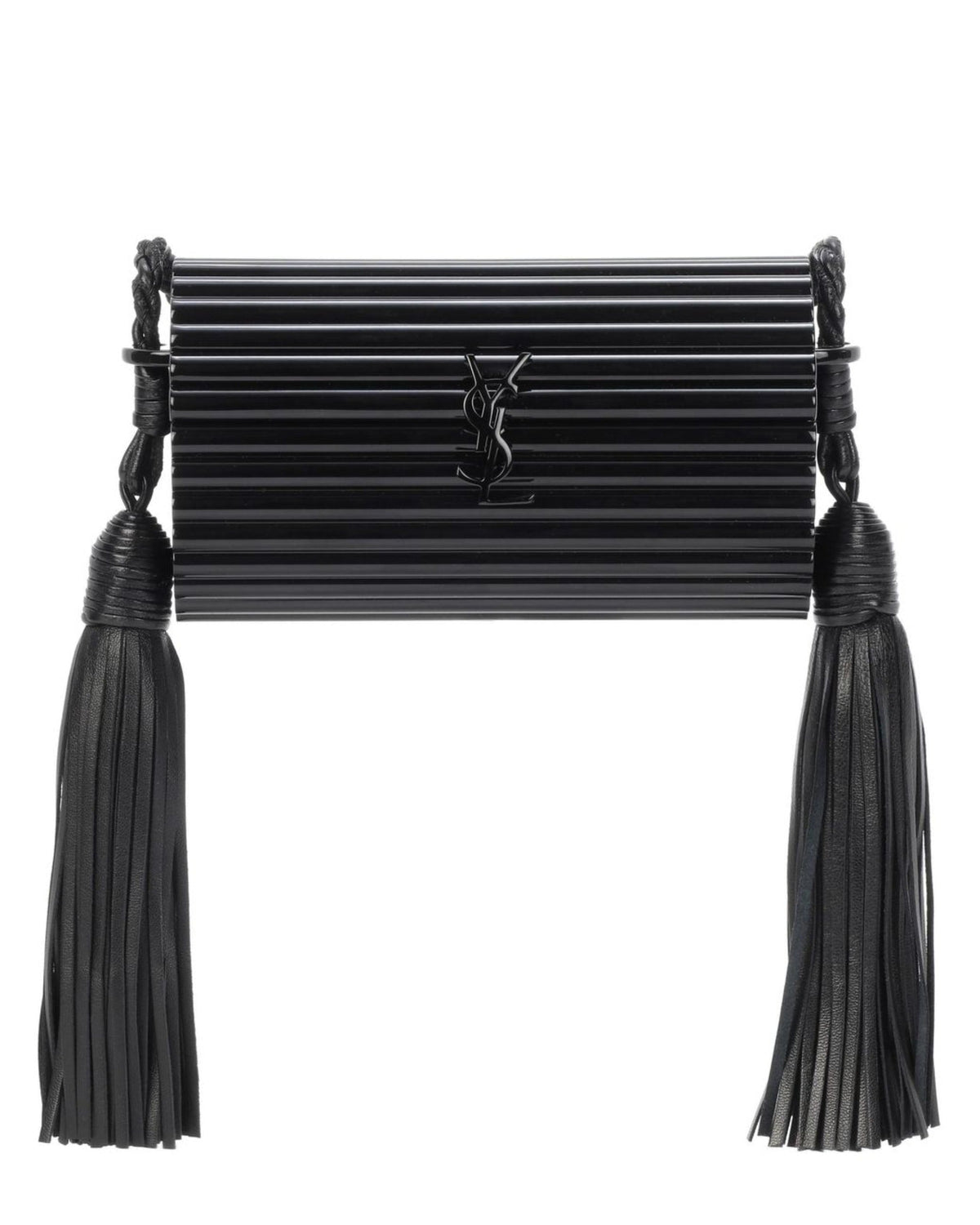 Saint Laurent Opium Plexiglass Minaudière Box Bag Black