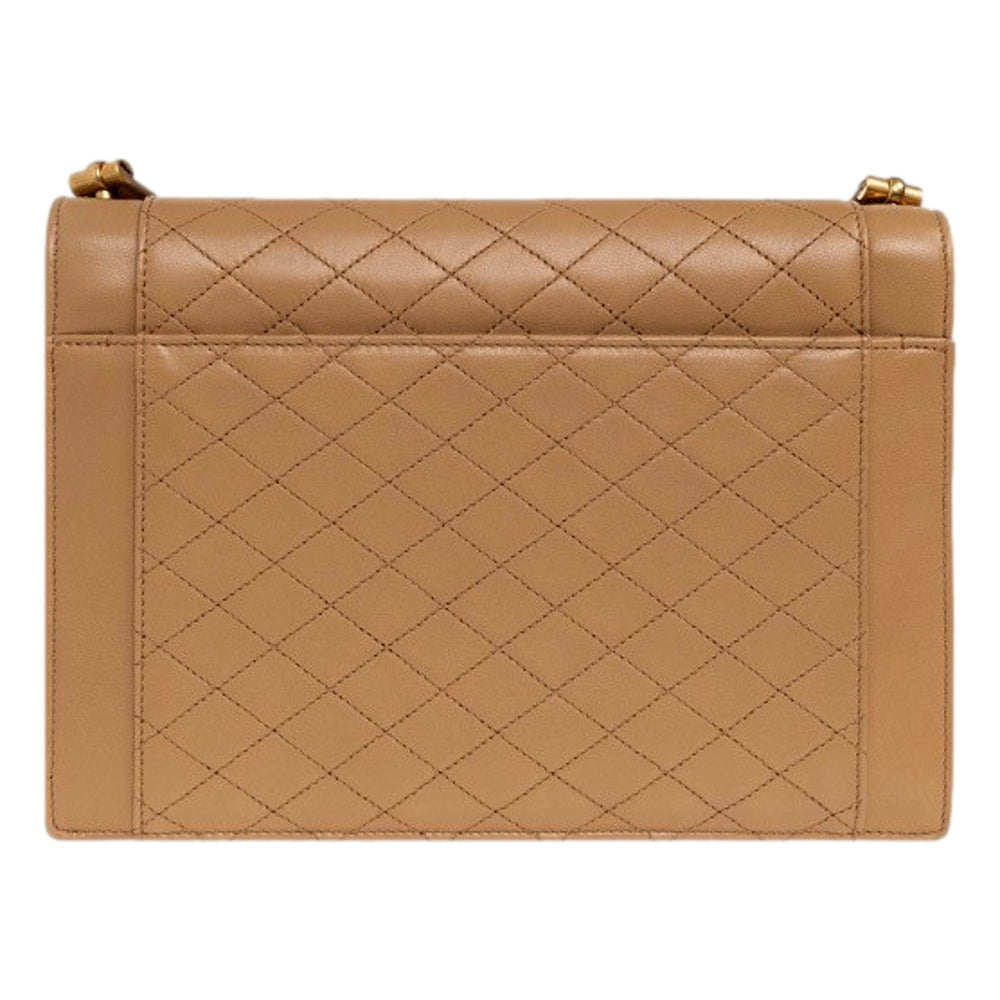 Saint Laurent Gaby Quilted Lambskin Shoulder Bag Beige