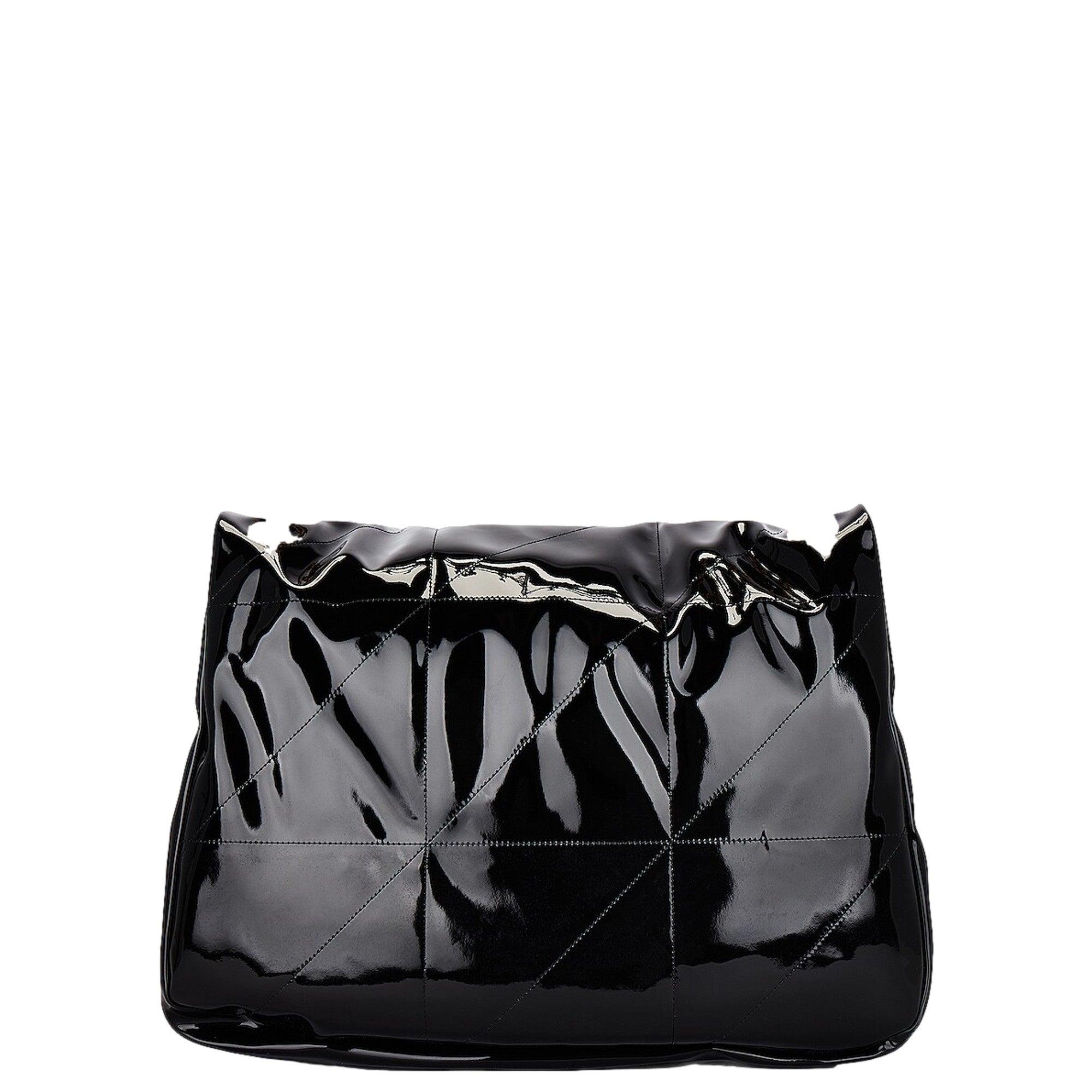 Saint Laurent Jamie YSL Black Patent Leather Large Shoulder Bag