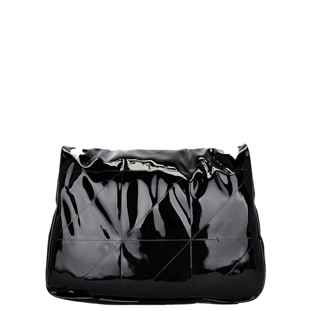 Saint Laurent Jamie YSL Black Patent Leather Large Shoulder Bag