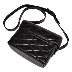 Saint Laurent YSL June Black Quilted Leather Crossbody Bag