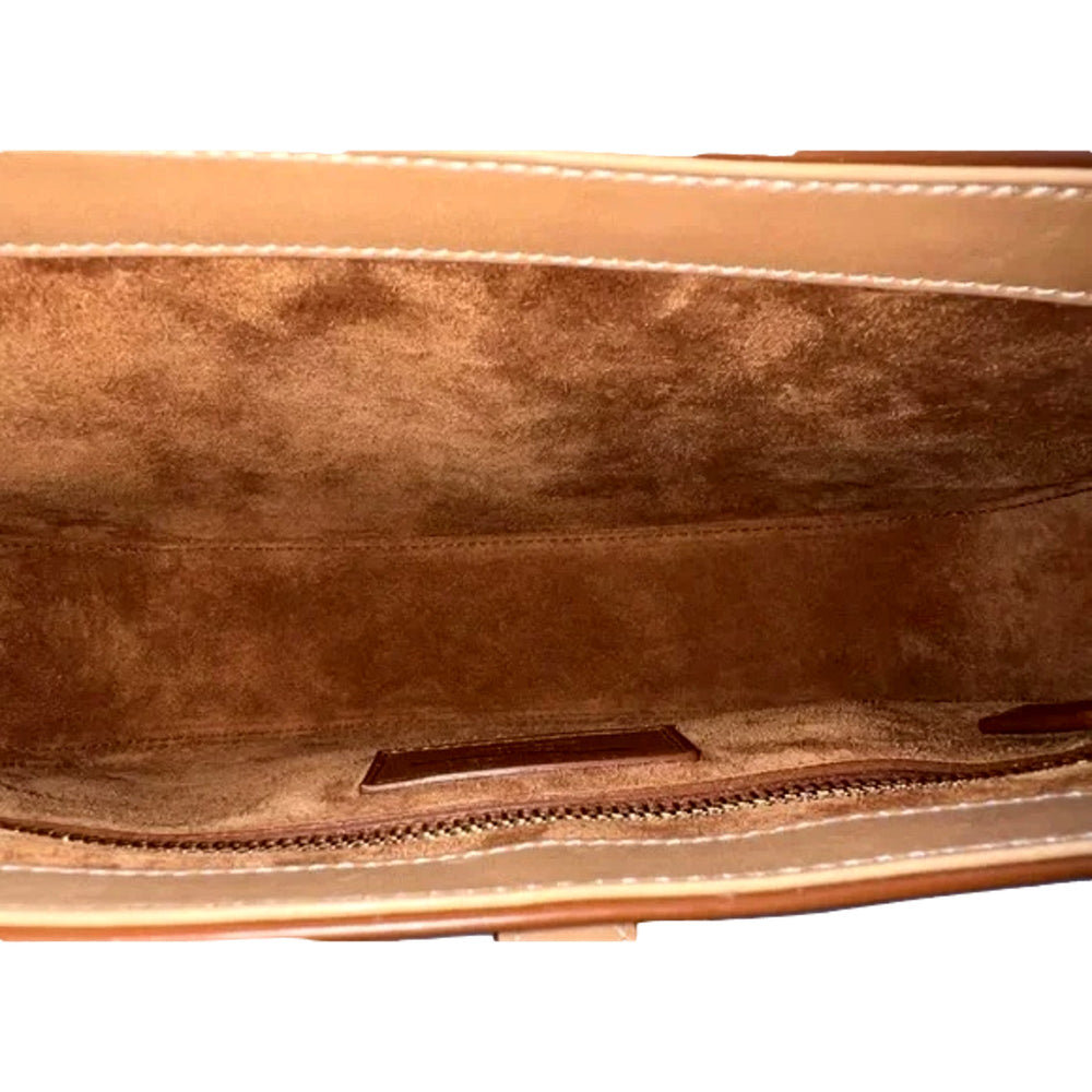Saint Laurent Le 5 À 7 Small Beige Leather YSL Hobo Shoulder Bag Gold Logo