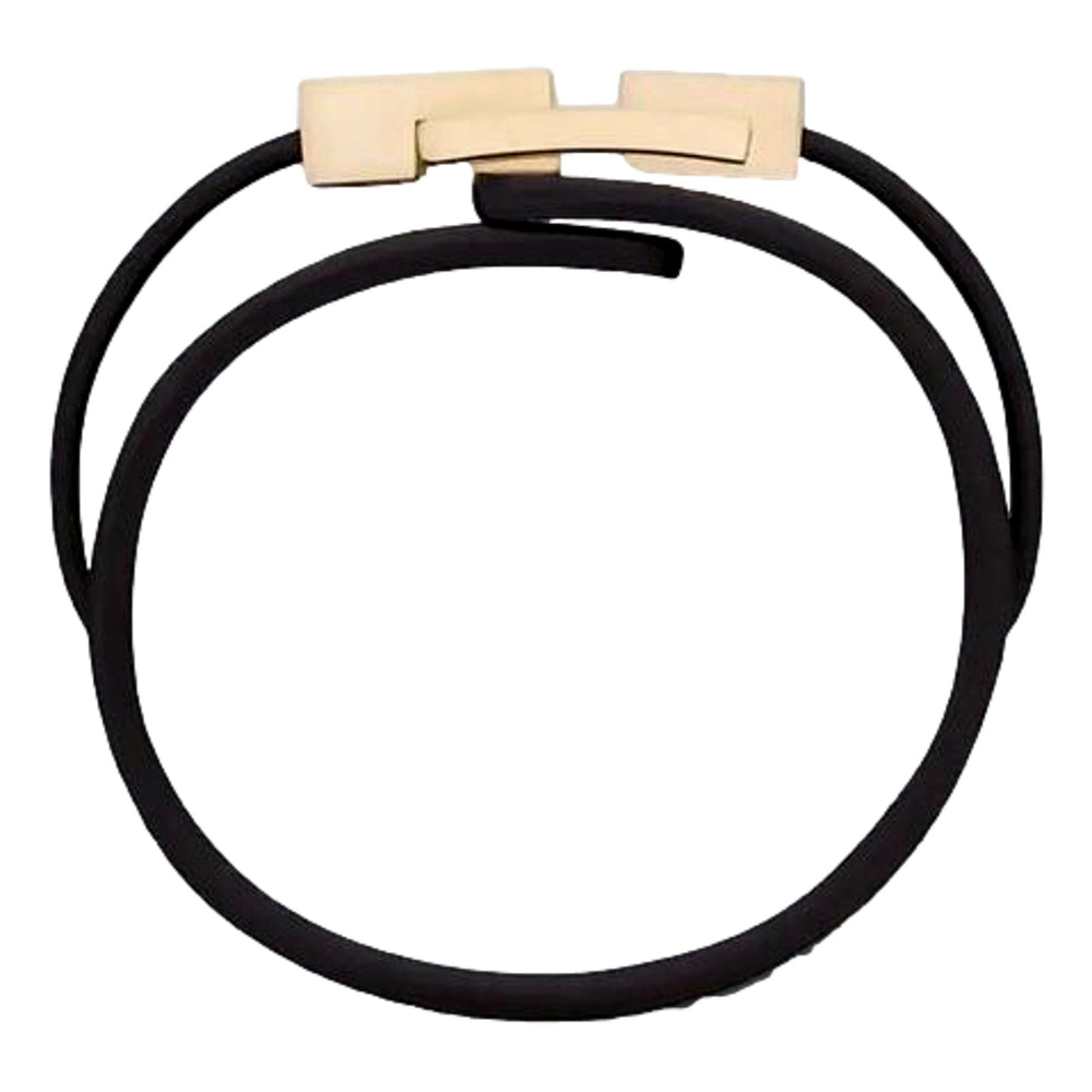 Saint Laurent Le Carre Red Croc Embossed Leather Double Wrap Bracelet Gold Square Clasp Small