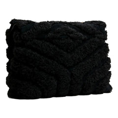 Saint Laurent Loulou Black Shearling Medium Shoulder Bag