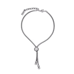 Saint Laurent Silver Bolo Tie Chain Bracelet Large