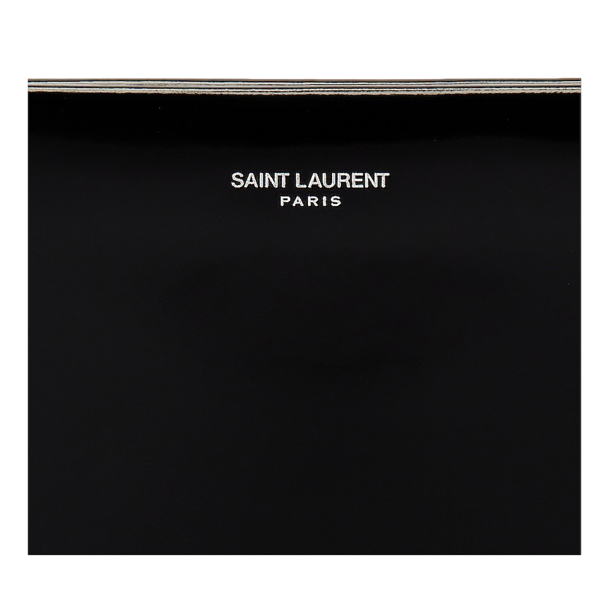 Saint Laurent Black Patent Leather Shopping Tote Shoulder Bag