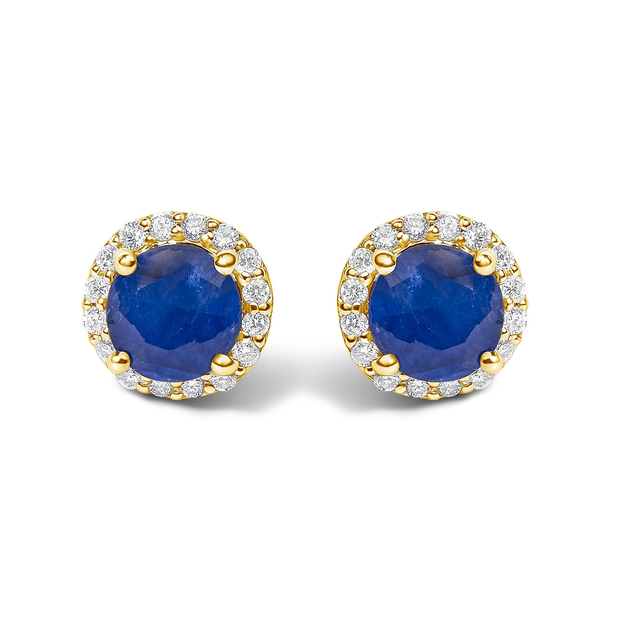 10K Gold Gemstone and 3/8 Cttw Diamond Halo Jewelry Set (Earrings, Pendant & Ring)
