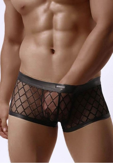 Mens Don't Say A Peep Black Hipster Panty