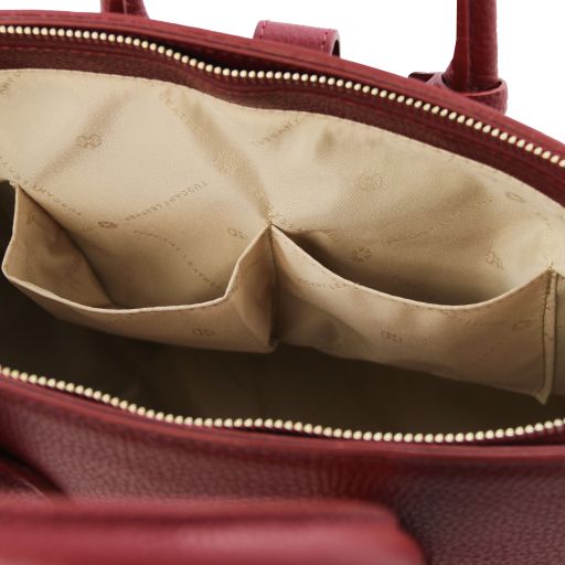 TL Bag - Leather handbag with golden hardware