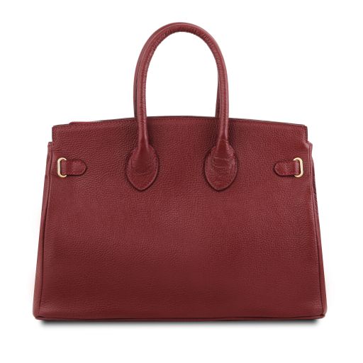 TL Bag - Leather handbag with golden hardware