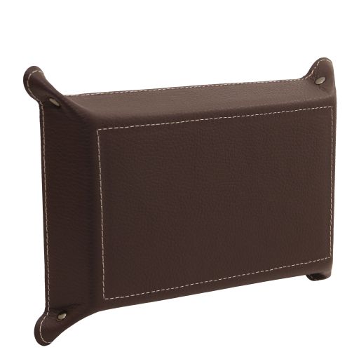 Leather valet tray