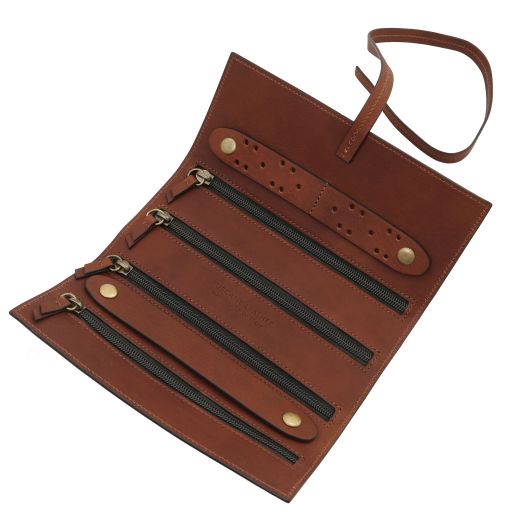 Leather jewellery case
