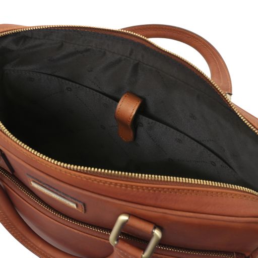 Ferrara - Leather laptop briefcase
