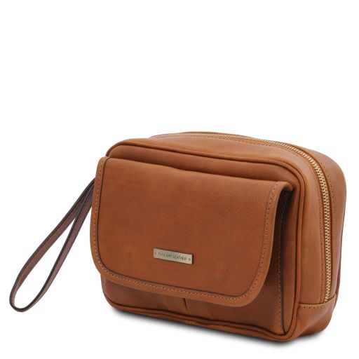 Ivan - Leather handy wrist bag for men