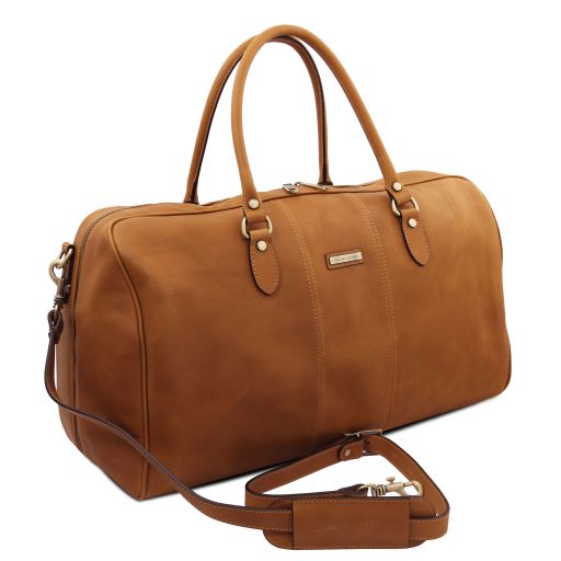Lisbona - Travel leather duffle bag - Large size