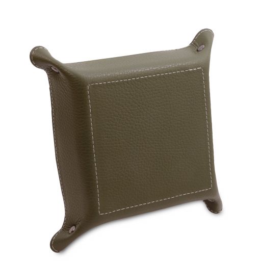Leather valet tray