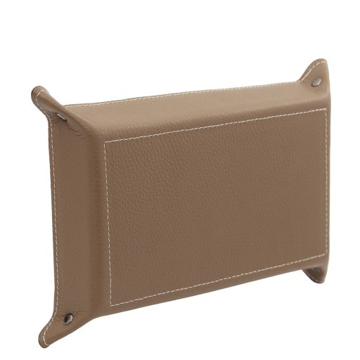 Leather valet tray
