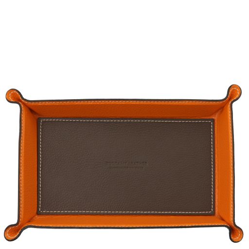 Leather valet tray