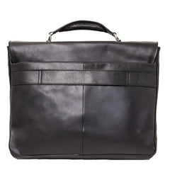 Alessandria - Leather multi compartment laptop briefcase