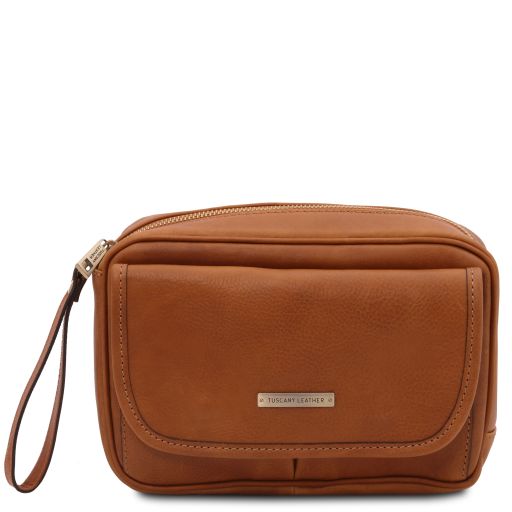 Ivan - Leather handy wrist bag for men