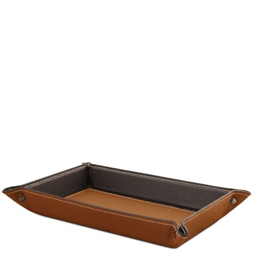Leather valet tray