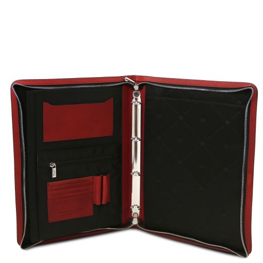Augusto - Leather document case with ring binder