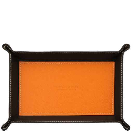 Leather valet tray