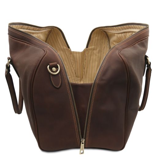 Lisbona - Travel leather duffle bag - Large size
