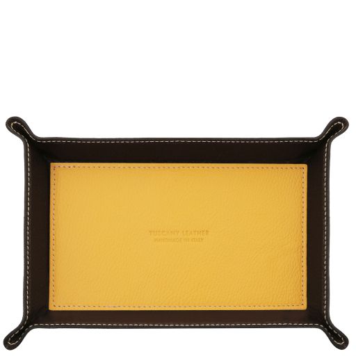 Leather valet tray