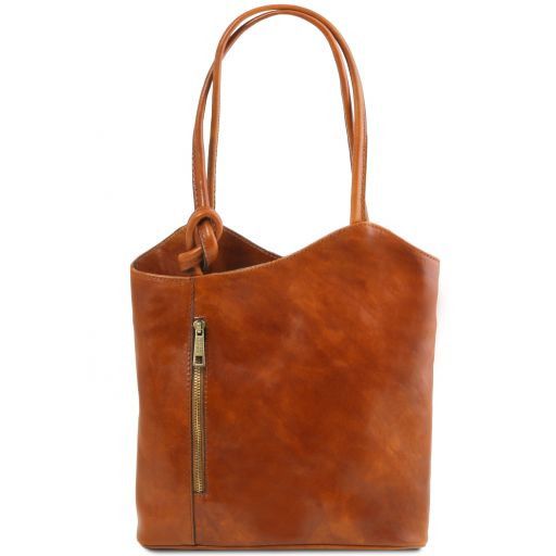 Patty - Leather convertible backpack shoulderbag