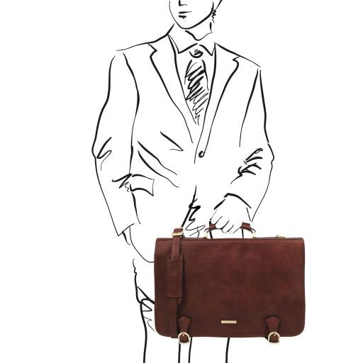 Ancona - Leather messenger bag