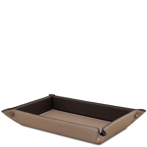 Leather valet tray