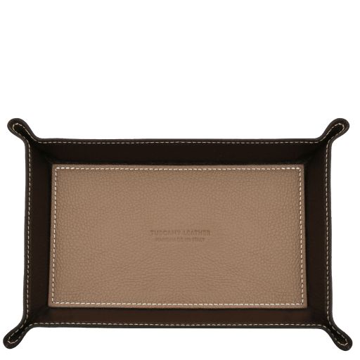 Leather valet tray
