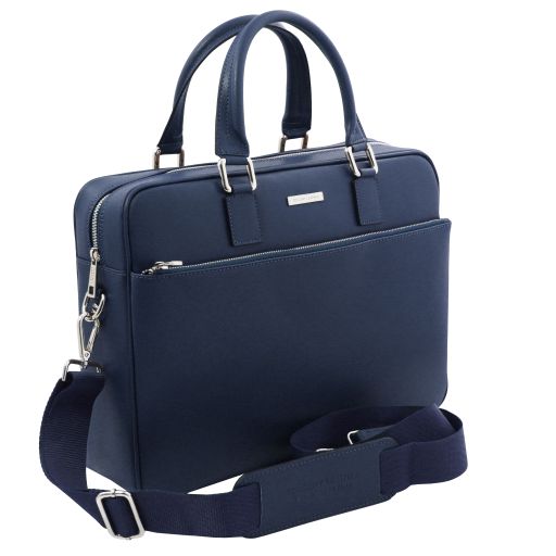 Torino - Saffiano leather laptop briefcase