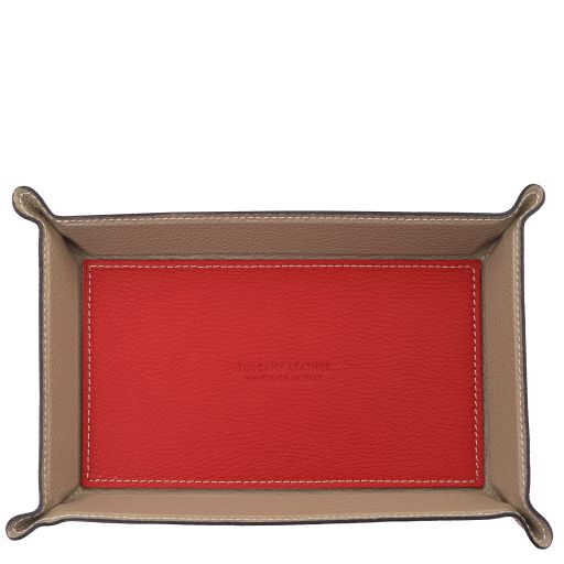 Leather valet tray